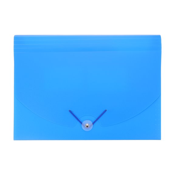 USHOBE 1Pc Portable Blue A4 File Folder PP Material for Organizing Bills Contracts and Receipts