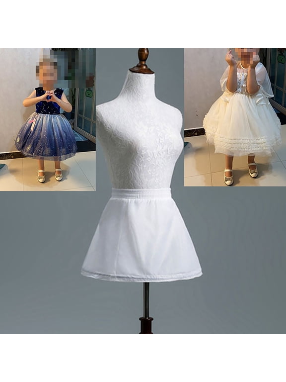 White Polyester Bubble Pettiskirt, Soft Fabric, Elegant Wedding Dress Underskirt