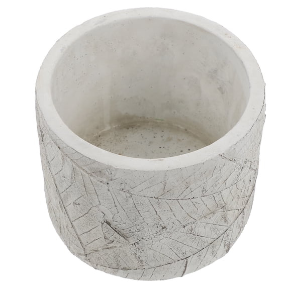 USHOBE 1Pcs Indoor Cement Planter with Simple Design 10X7.5in