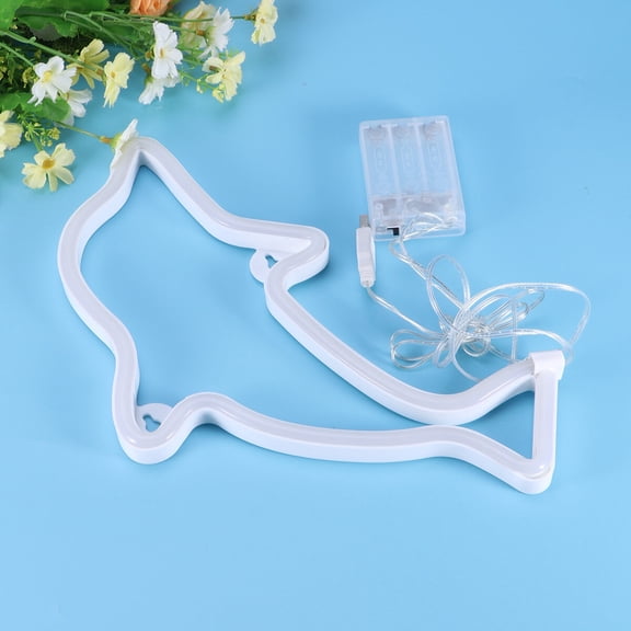 USHOBE 1Pcs White Plastic Neon Light Decor for Home and Party Decorations