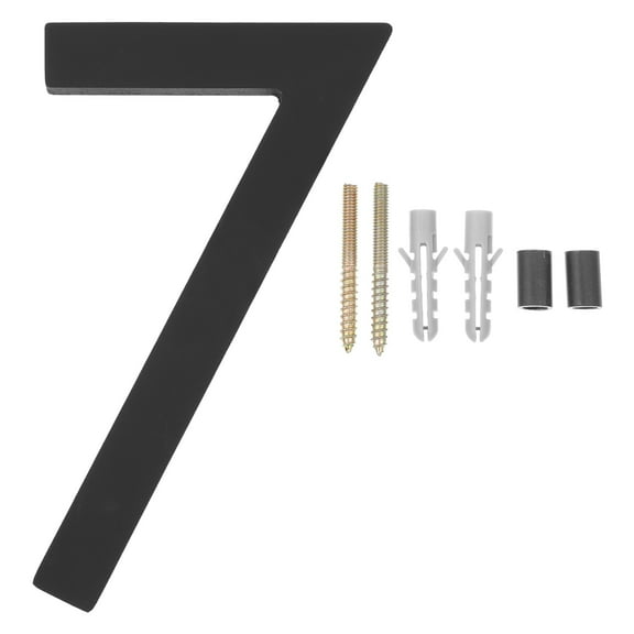 USHOBE 1Set 5.5x3x0.4in Black Metal House Number Plate for Homeowners Business Owners