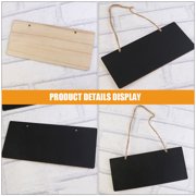 USHOBE Wooden Chalkboard Black Hanging Sign for Messages and Information