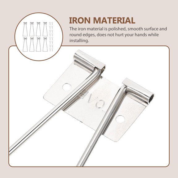 USHOBE 1Set Photo Frame Back Stand Plated Silver Iron with Triangular Stable Design