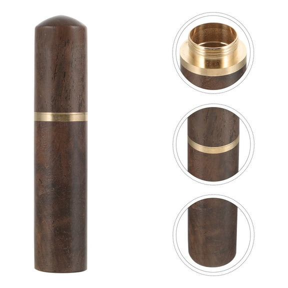 USHOBE 1Set Needle Holder Cylindrical Wooden for Sewing Tools Portable Storage