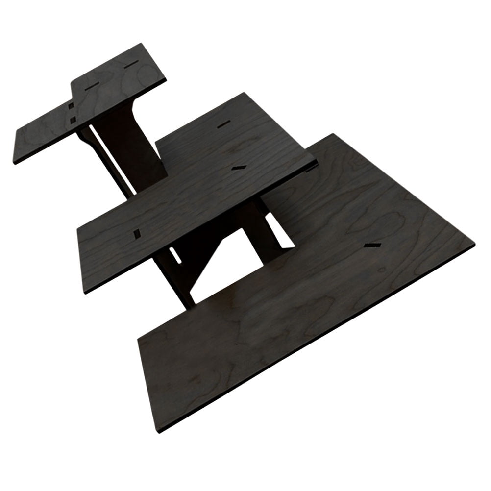USHOBE 1Set Portable Black Wooden Display Stand for Vendors with ...