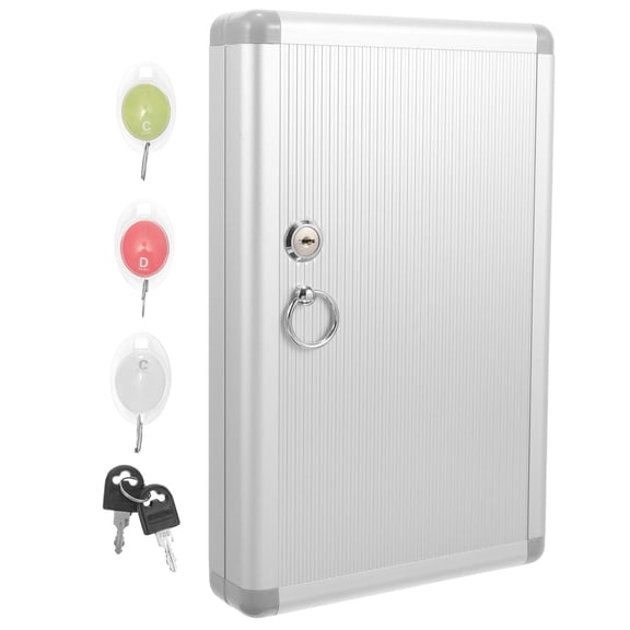 USHOBE 1Set Wall Key Holder Cabinet in Aluminum Alloy for Versatile Key Organization