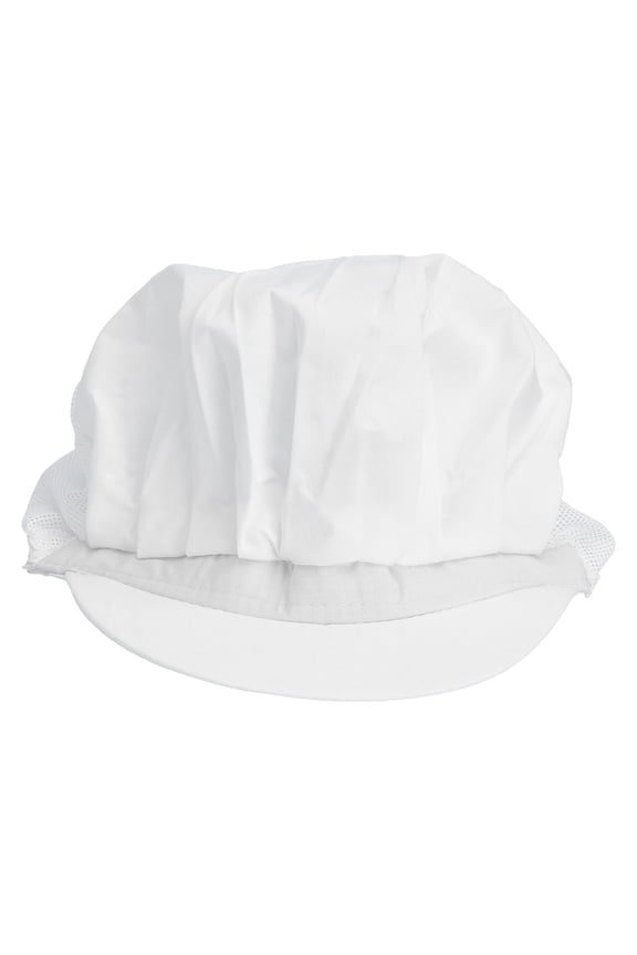 1Set Work Hat Elastic Work Hat Service Style for Schools and Restaurants White Cotton