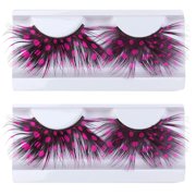 USHOBE 2 Pairs Exaggerated Eyelashes for Superhero Party with Winged-eye Looks Women