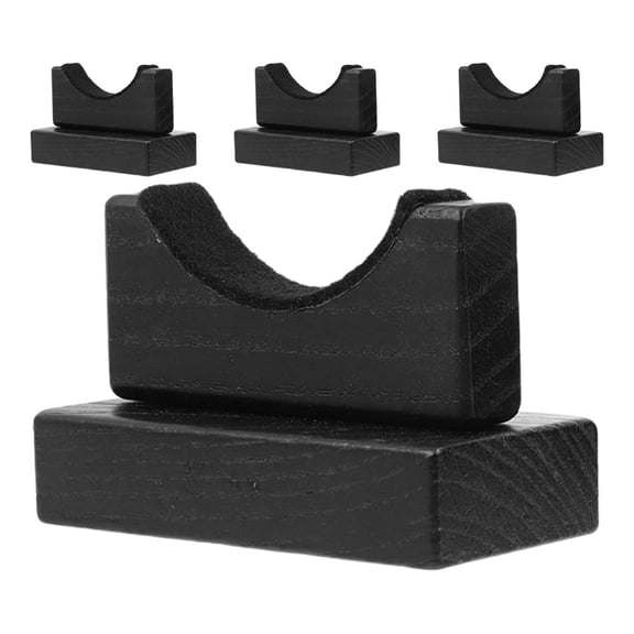 USHOBE 2Pairs Black Wood Baseball Bat Holder Stable Rack Space Saving Organizer