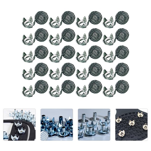 USHOBE 20Pcs Anti Skid Shoe Grippers Ergonomic Design Steel Spiked for Snow Climbing