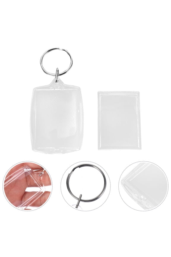 24Pack Keychain Frame Acrylic Key Holder Organizes Keys Special Design