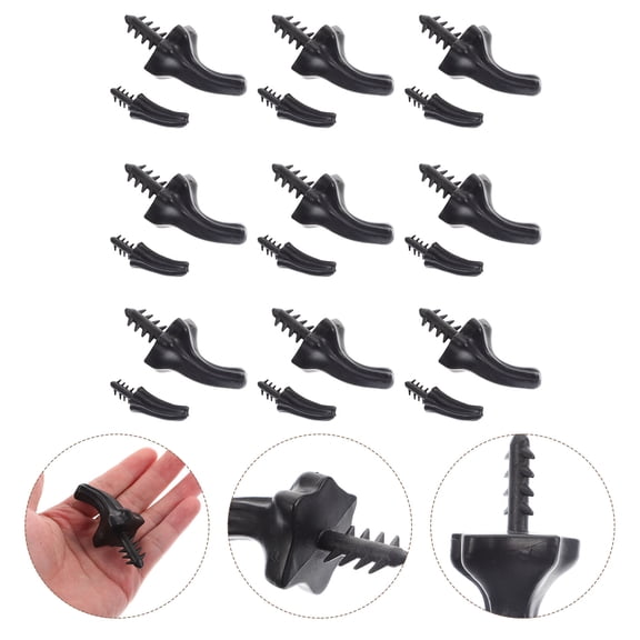 USHOBE Plastic Faux Black Pumpkin Stems for DIY and Harvest Festivals