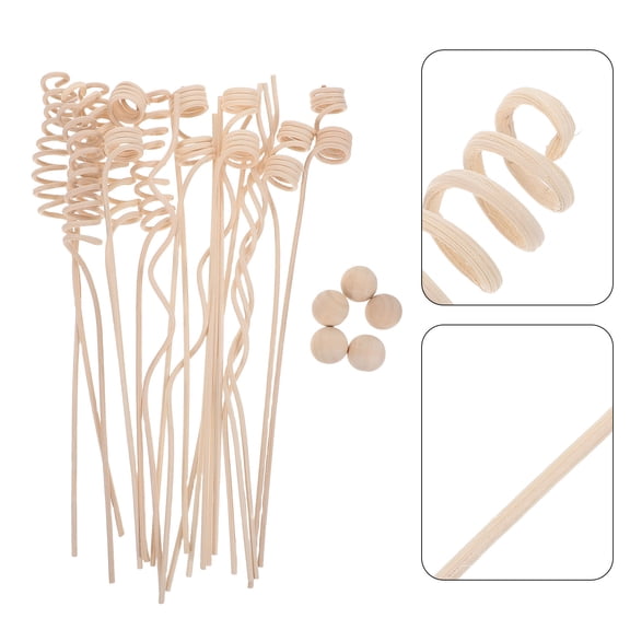 USHOBE 25Pcs Reed Diffuser Sticks Beige Rattan Replacements for Home Office Decor