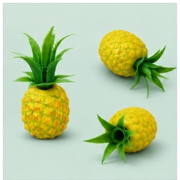 USHOBE 2Pcs Simulation Pineapple Model Lifelike Fruit Ornament for Photo Props