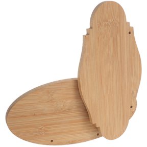 USHOBE 2Pcs Blank Plaque Board Bamboo Hanging Plate for Adults Simple Design Decoration