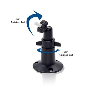USHOBE 2Pcs Camera Wall Mount for Indoor and Outdoor Use with 360 Degree Adjustable Swivel Black