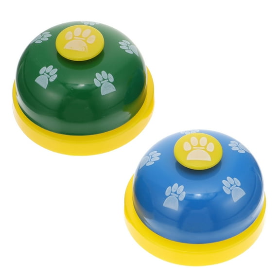 USHOBE 2Pcs Desk Bell for Service Hands Pressing Bell Round Stainless Steel for Fast Food Restaurant Bar Use