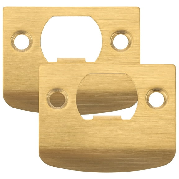 USHOBE 2-Pack Metal Door Strike Plates D-Shaped 2.24 Inch Replacement Hardware
