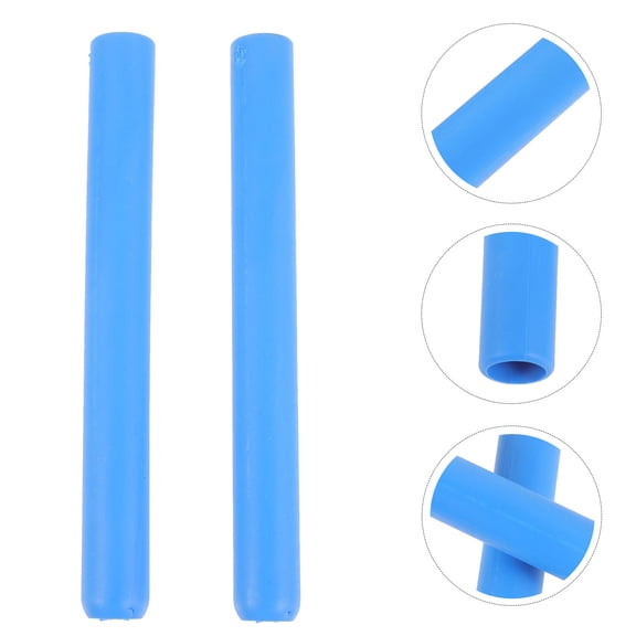 USHOBE 2-Pack Blue Round Silicone Drumstick Protectors for Drumsticks, Practice Anywhere, 6.2 x 0.5 Inches