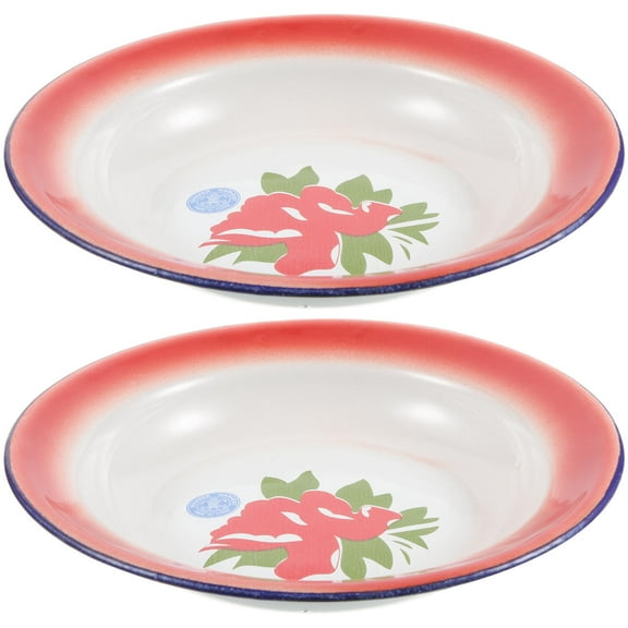 USHOBE 2Pcs Square Ceramic Floral Pattern Plates For Household Daily Use And Gifting 7.1x7.1in