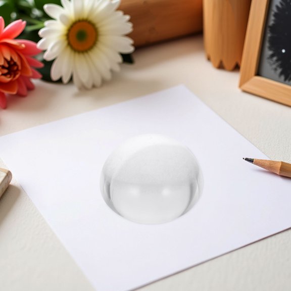 USHOBE 2Pcs Transparent Glass Dome Paperweight for Sewing Pattern and Home Office Decoration