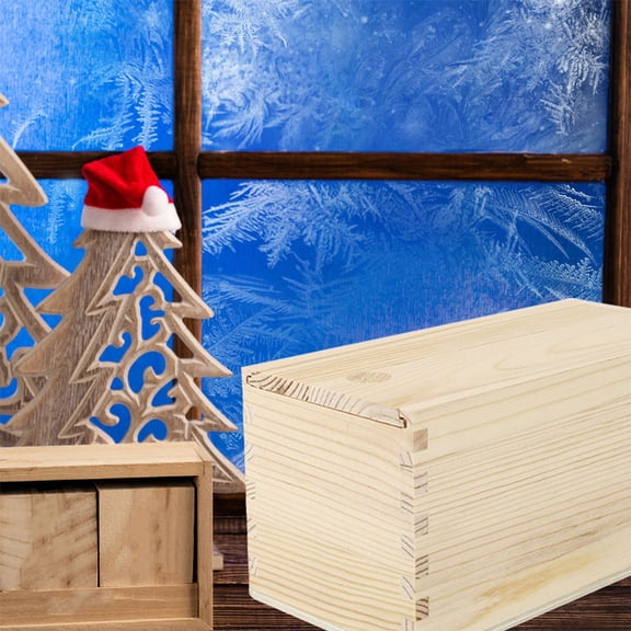 USHOBE 2Pcs Versatile Wooden Sliding Case with Slide Design for Storage and Organizer