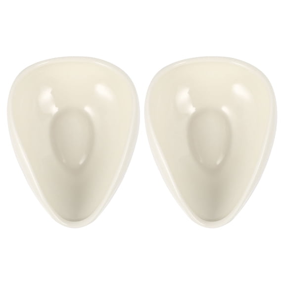USHOBE 2Pcs White Ceramic Tea Spoon Ideal for Tea Leaves Flour and Nuts Scooping