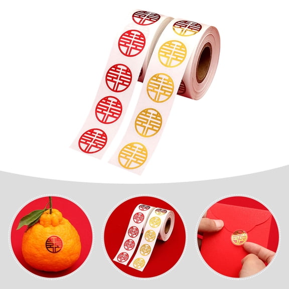 USHOBE 2Rolls Hi Word Stickers Square Shape Cute Stickers for Wedding Supplies 0.9X0.9in