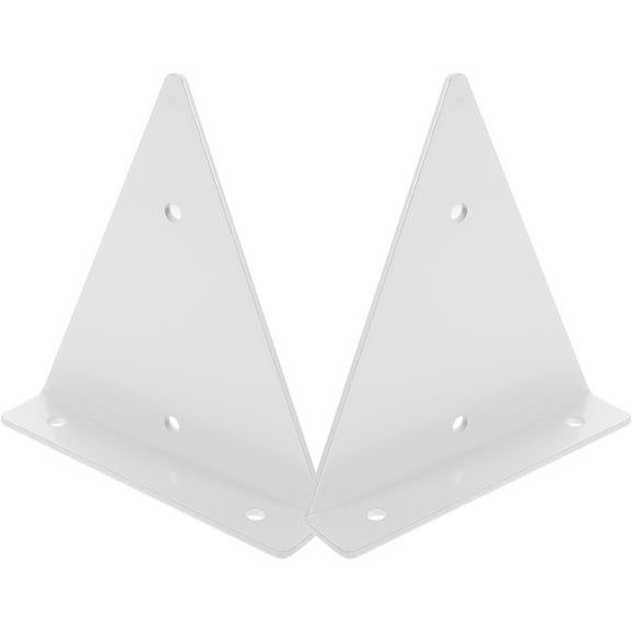 USHOBE 2Sets Floating Shelf Bracket Rust and Corrosion Resistance Iron Wall Triangle Bracket for Homeowners