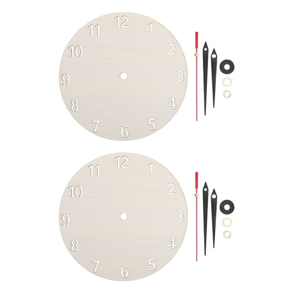 USHOBE Beige Wood Clock Face with Numerals, Versatile and Sturdy for DIY Projects