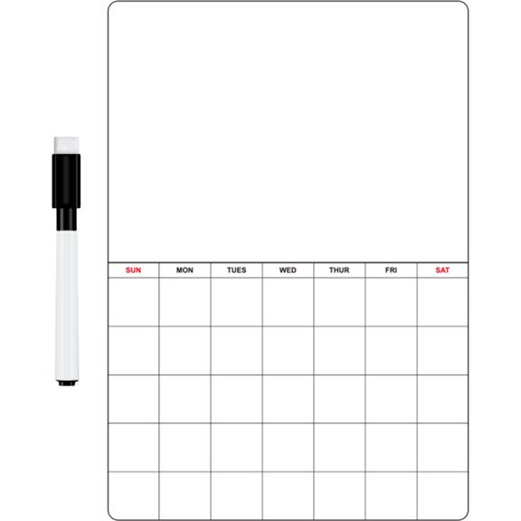 USHOBE 2Sets White Magnetic Refrigerator Writing Board for Kitchen List and Message Planning