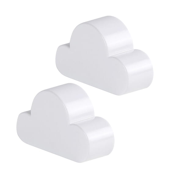 USHOBE 2Pcs Stylish White Cloud Shape Hooks Multi Function Wall Mounted Holders