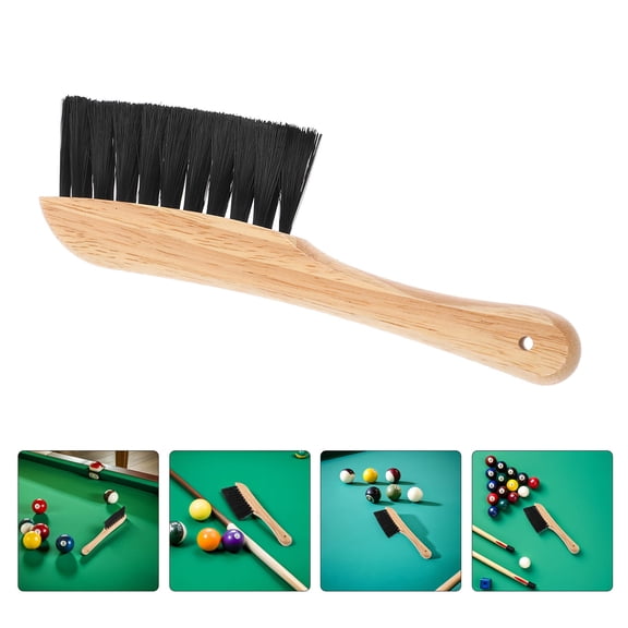 USHOBE 2pcs Wooden Pool Table Brush for Cloth Cleaning and Dust Removal