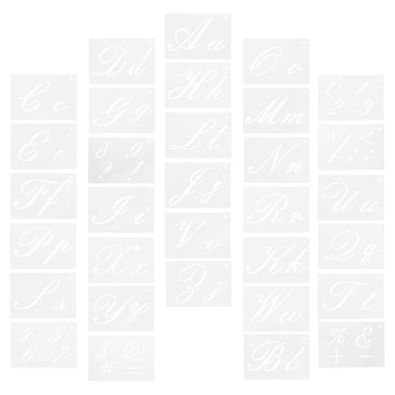 USHOBE 32 Sheets Reusable Stencils for Diy Painting Stencils White Plastic Hollow Out Design Water Washable