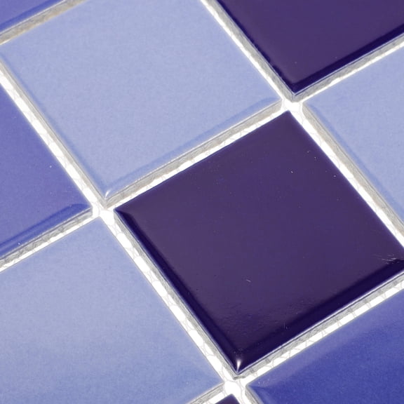 USHOBE 36Pcs Blue Ceramic Wall Tiles for Home Decor and Swimming Pool Applications