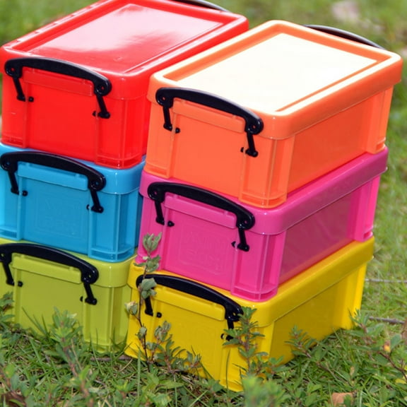 USHOBE 3-Pack Portable Rectangular Storage Bins Cubes, PP Containers for Home Organization and Storage Solutions