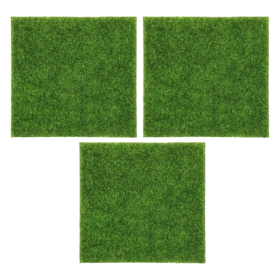 USHOBE 3Pcs Faux Moss Artificial Grass Mats For Model Landscape 11.8x11.8in