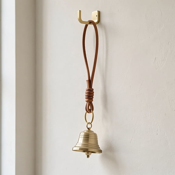 USHOBE 3pcs Antique Brass Hanging Bell for Door Knob, Front Entryway Decor
