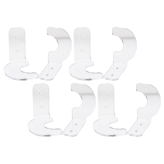USHOBE 4Pairs Clear Baseball Bat Wall Mount Acrylic Rack for Horizontal Bat Display and Storage