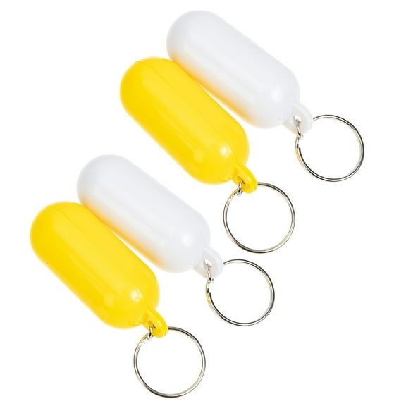 USHOBE 4-Pack Floating Boat Keychains in Assorted Colors for Beach, Surfing, and Water Sports Accessories