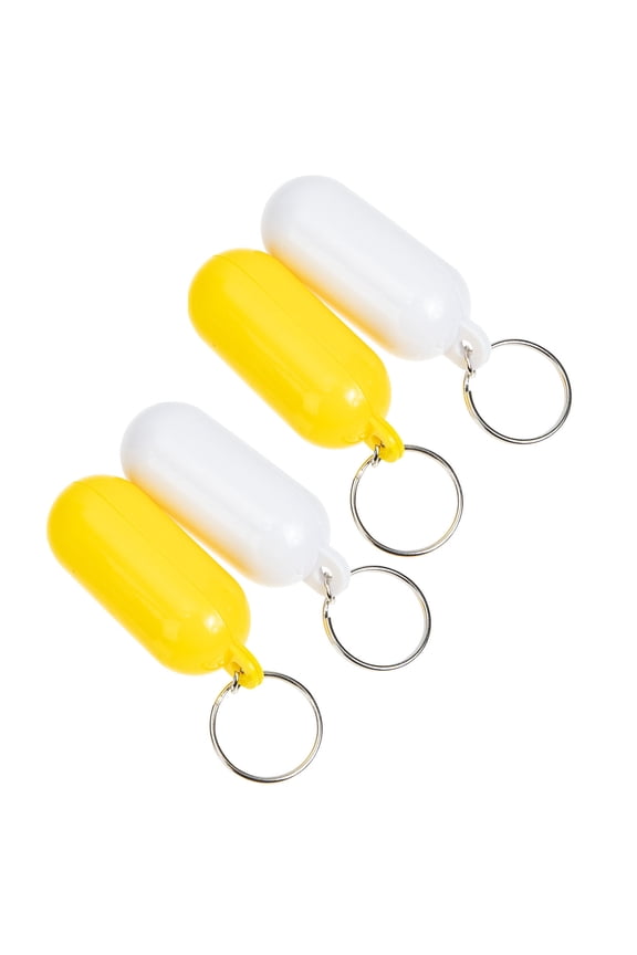 4Pcs Floatable Boat Key Chains Assorted Color for Beach and Surfing