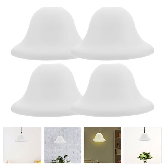 USHOBE 4Pcs Modern Light Cover White Plastic for Bedroom Light Diffusion and Protection