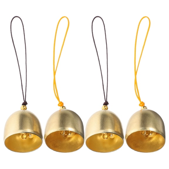 USHOBE 4Set Bell Pendant Vintage Copper Decorations For Christmas Winter Party Craft Making