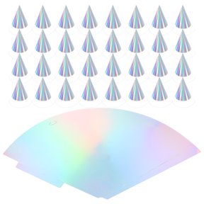 USHOBE 50Pcs Multi Color Cone Party Hats Lightweight Paper Birthday Caps for Fun Party Events