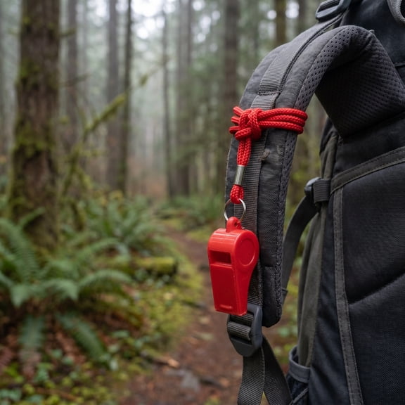 USHOBE 50Pcs Red Loud Plastic Sports Whistle with Lanyard for Hiking Lifeguard and Outdoor Use