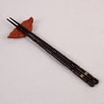 USHOBE 5Pairs Solid Wood Dark Brown Chopsticks with Cherry Blossom for ...