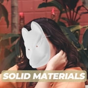 USHOBE DIY White Fox Mask Craft Blank for Hand Painting and Cosplay 5Pcs