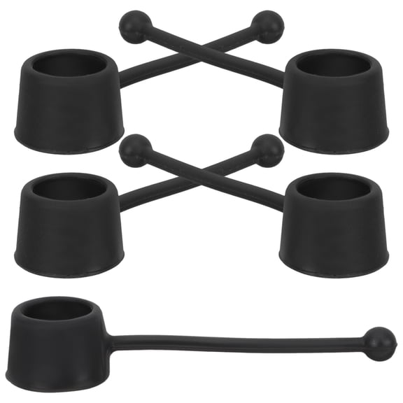 USHOBE 5Pcs Hand Strengthener for Adults with Cylindrical Shape Black Finger Training Tool 7.5x0.8in