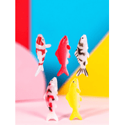 USHOBE 5pcs Floating Koi Fish Figurine for Tank Decoration and Photography