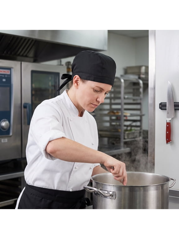 Comfortable Black Chef Caps for Kitchen and Dining Room 5Pcs